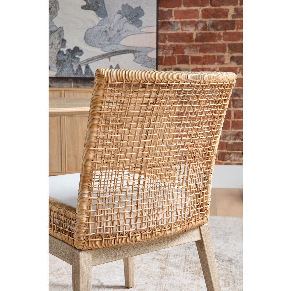 Woven Transitional Seaside Dining Chair, Set of 2. Picture 10