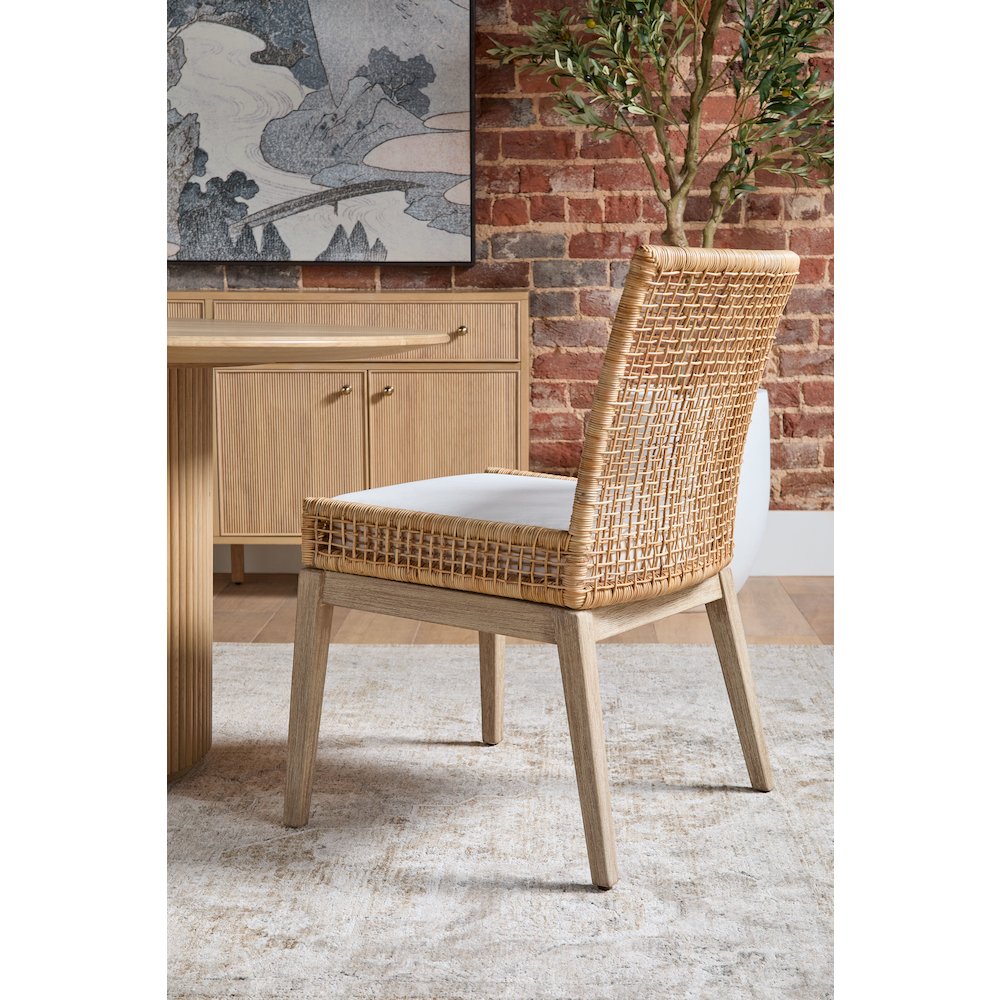 Woven Transitional Seaside Dining Chair, Set of 2. Picture 11
