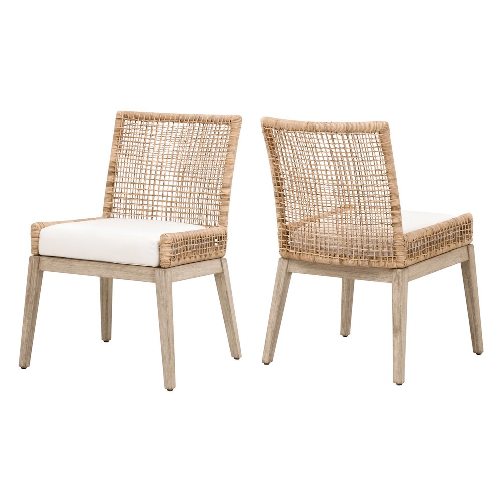 Woven Transitional Seaside Dining Chair, Set of 2. Picture 14