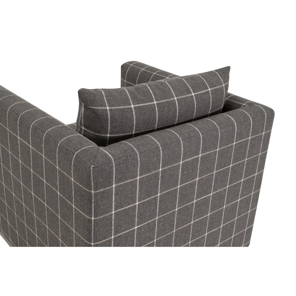 Stitch & Hand - Upholstery Transitional Siena Plinth Base Swivel Club Chair. Picture 9