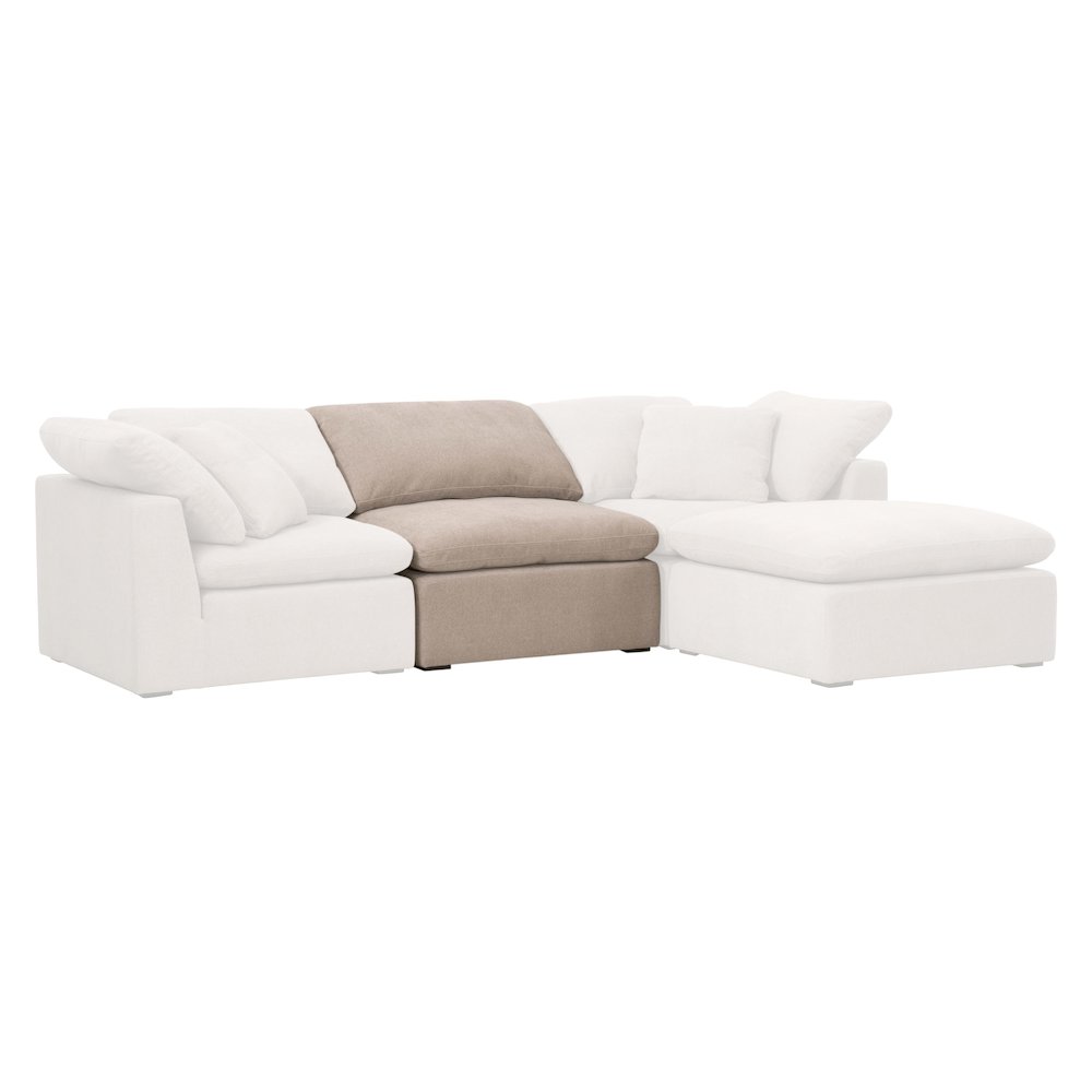 Stitch & Hand - Upholstery Transitional Sky Modular Armless Chair. Picture 6