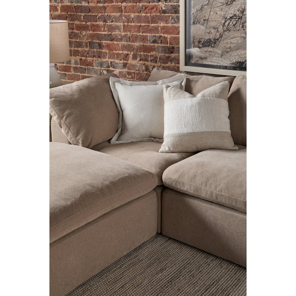 Stitch & Hand - Upholstery Transitional Sky Modular Armless Chair. Picture 17
