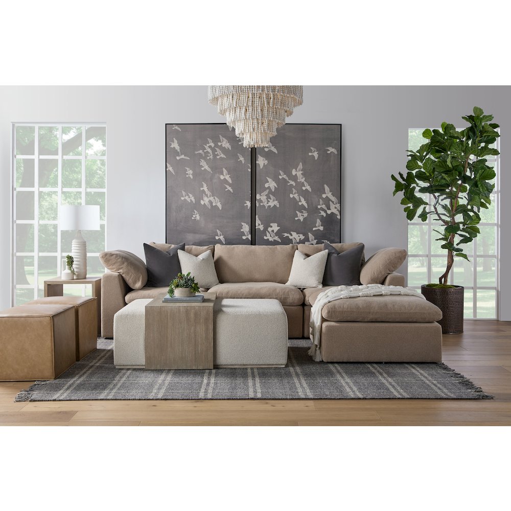 Stitch & Hand - Upholstery Transitional Sky Modular Armless Chair. Picture 22