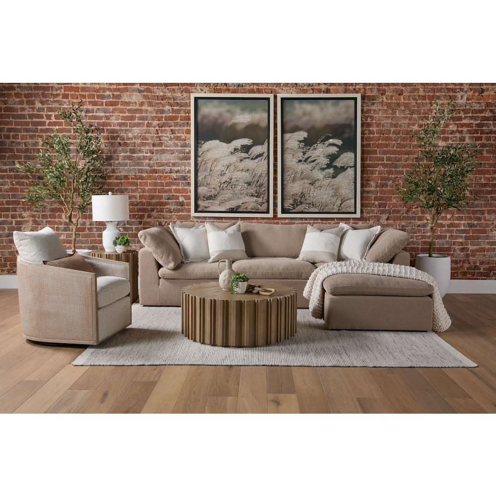 Stitch & Hand - Upholstery Transitional Sky Modular Armless Chair. Picture 24