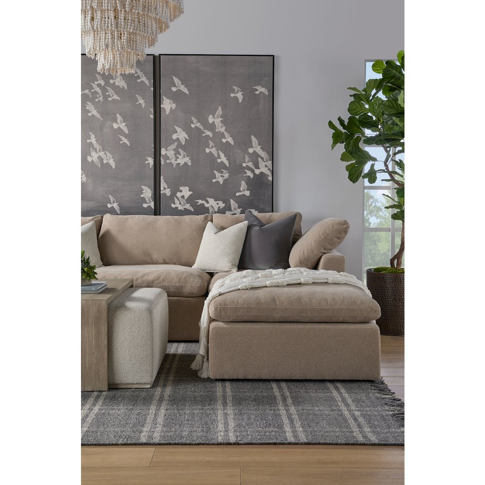 Stitch & Hand - Upholstery Transitional Sky Modular Ottoman. Picture 13