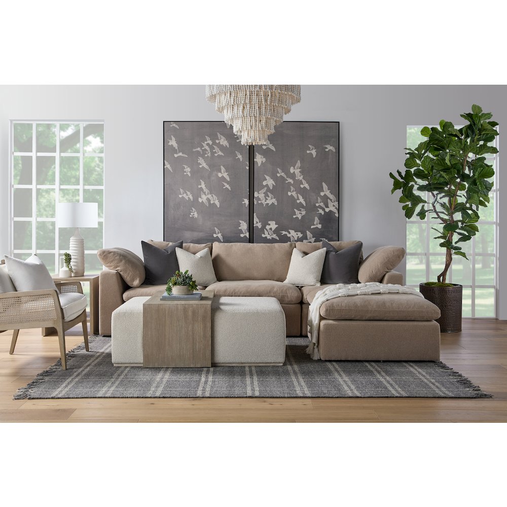 Stitch & Hand - Upholstery Transitional Sky Modular Ottoman. Picture 16