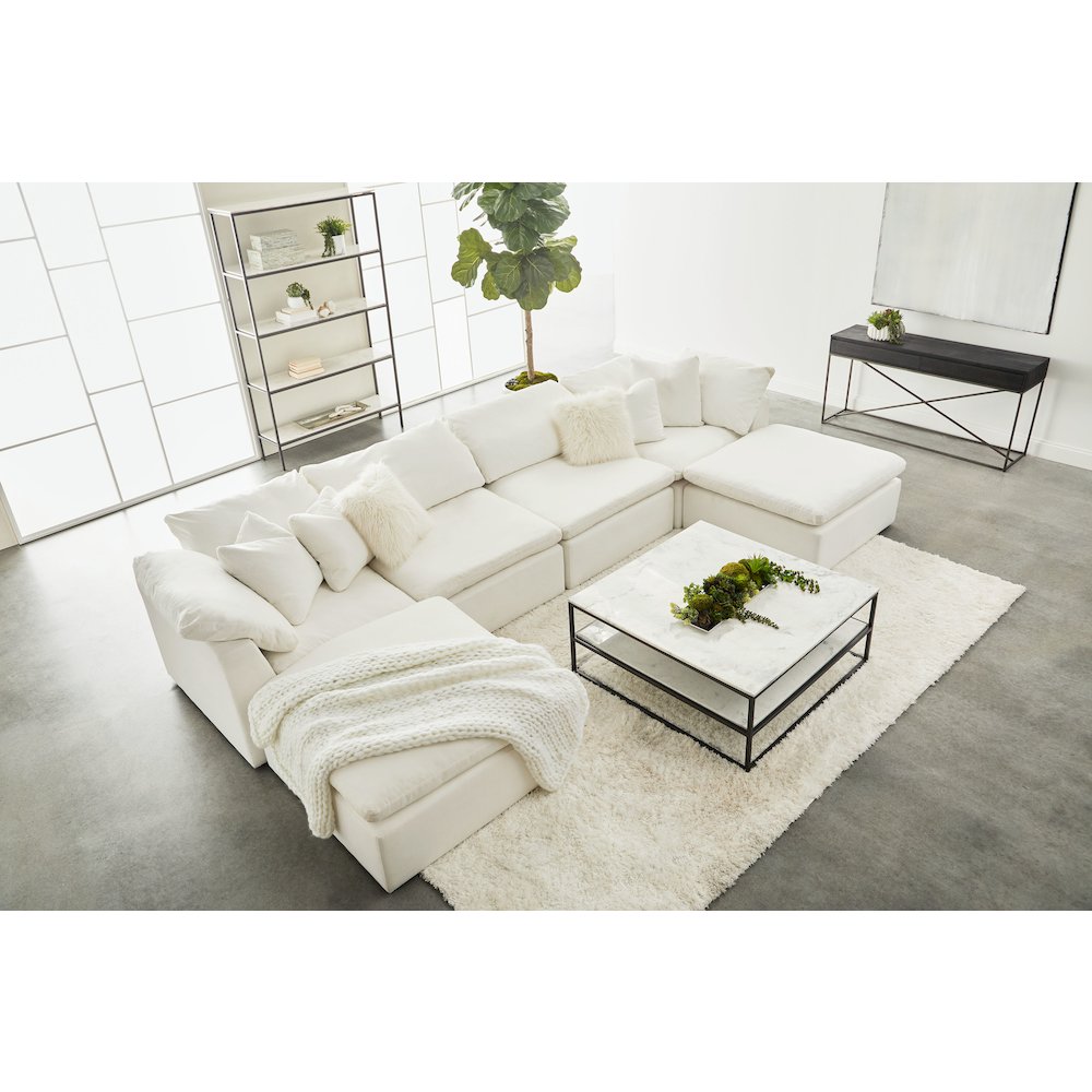 Stitch & Hand - Upholstery Transitional Sky Modular Ottoman. Picture 12