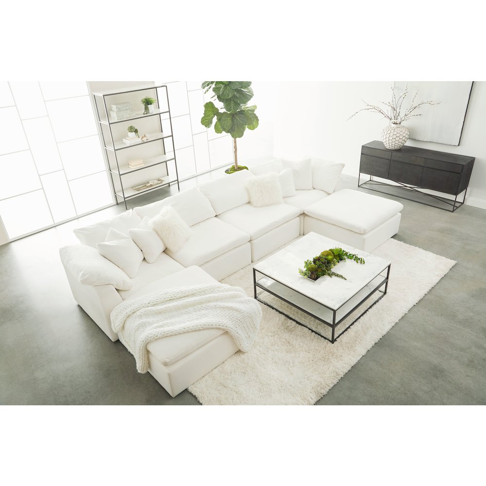 Stitch & Hand - Upholstery Transitional Sky Modular Ottoman. Picture 13