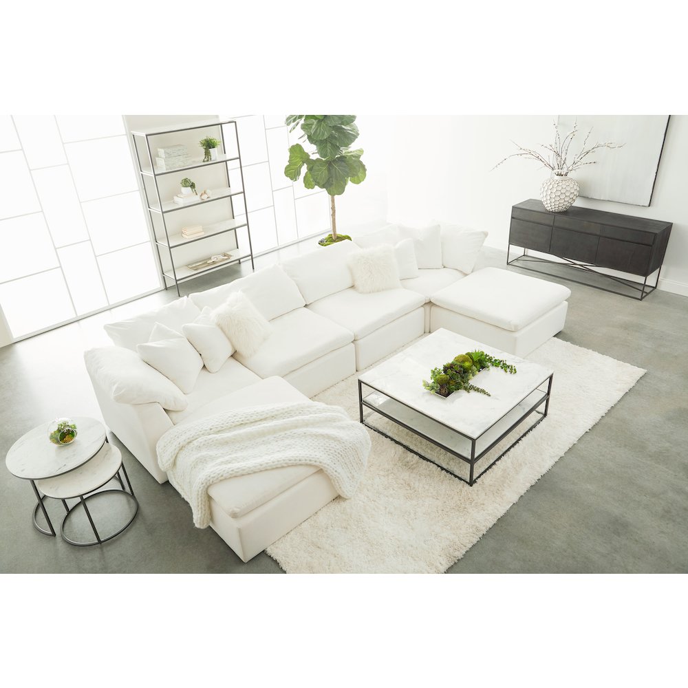 Stitch & Hand - Upholstery Transitional Sky Modular Ottoman. Picture 14