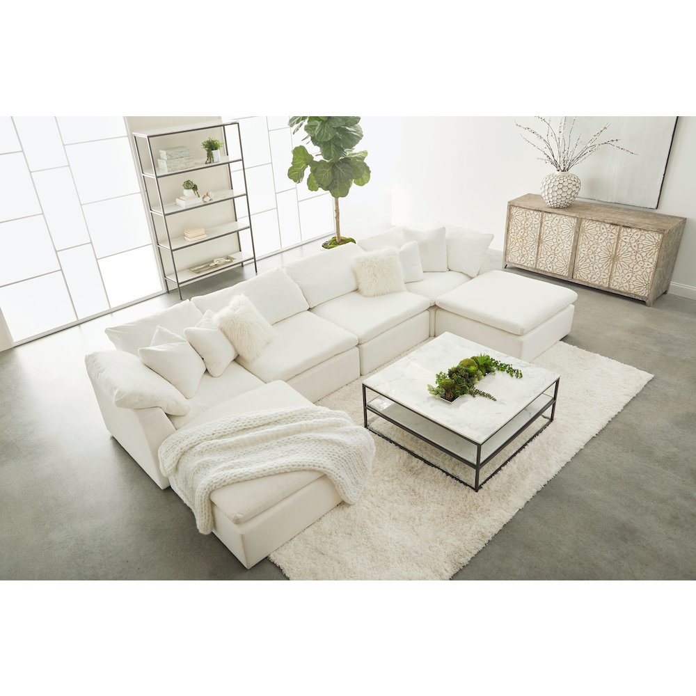 Stitch & Hand - Upholstery Transitional Sky Modular Ottoman. Picture 15