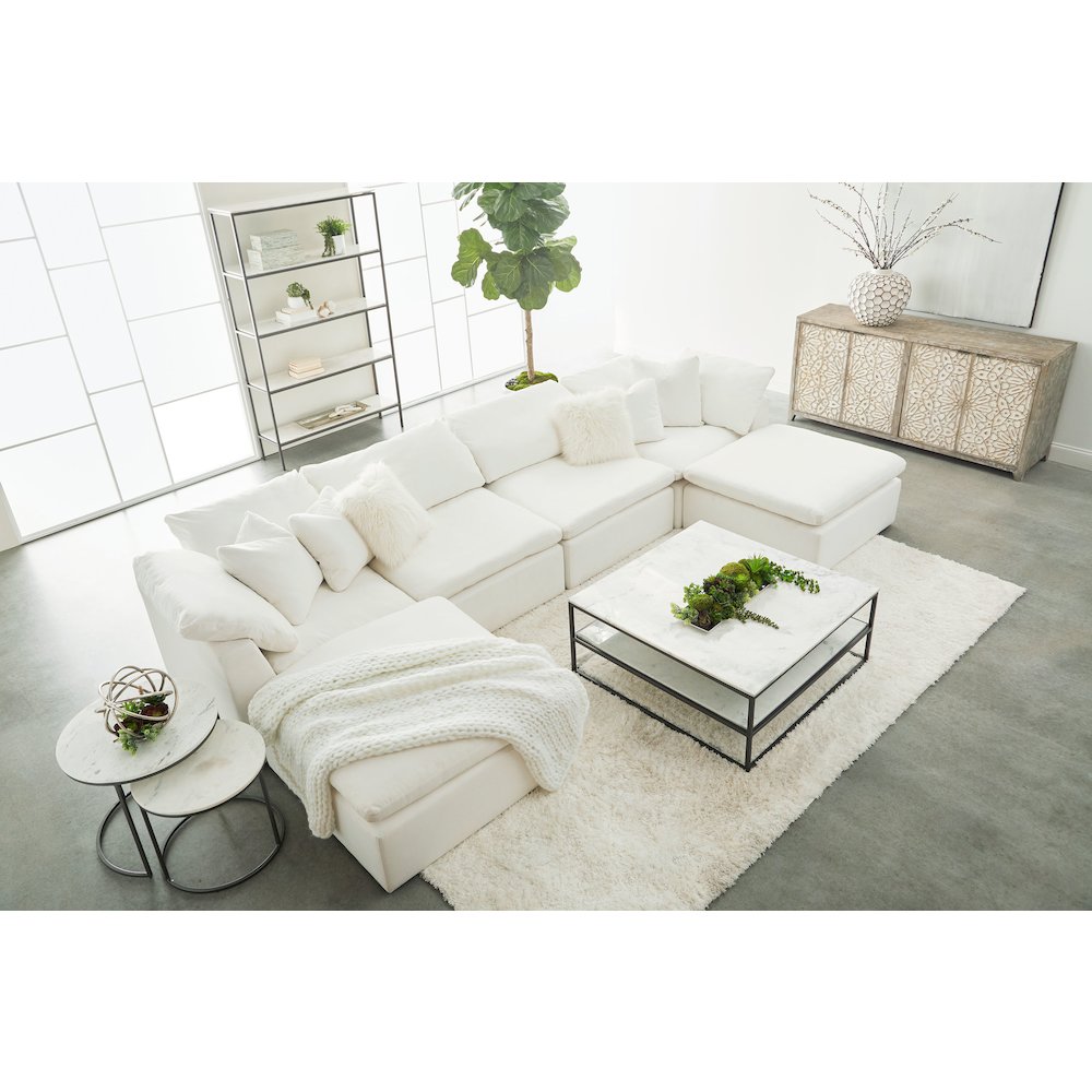 Stitch & Hand - Upholstery Transitional Sky Modular Ottoman. Picture 16