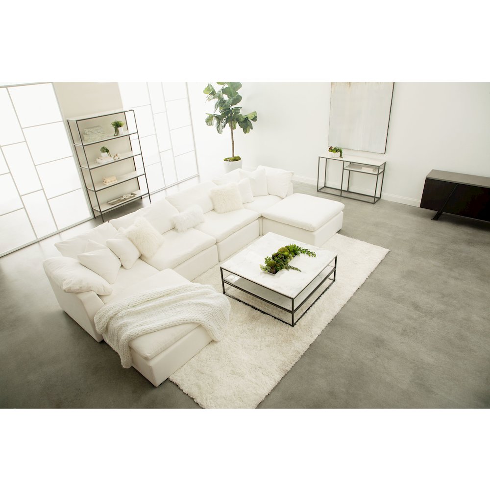 Stitch & Hand - Upholstery Transitional Sky Modular Ottoman. Picture 17