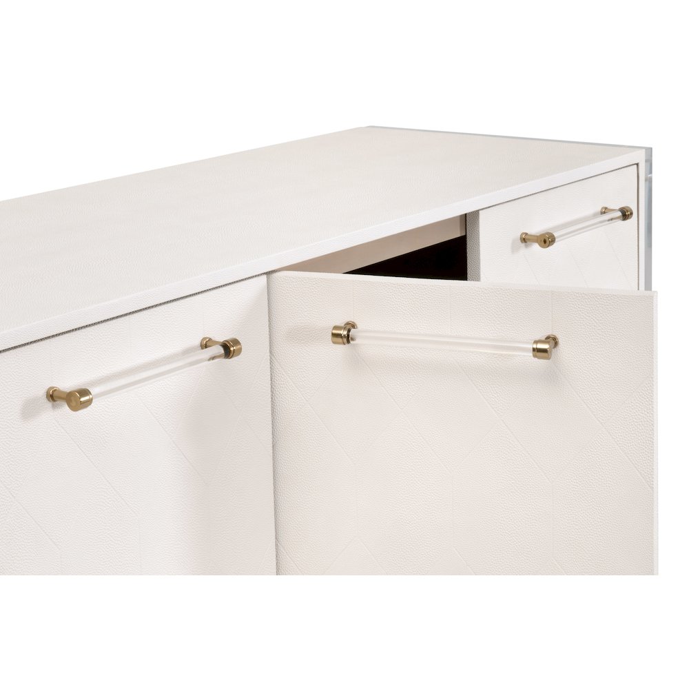Traditions Transitional Sonia Shagreen Media Sideboard. Picture 14