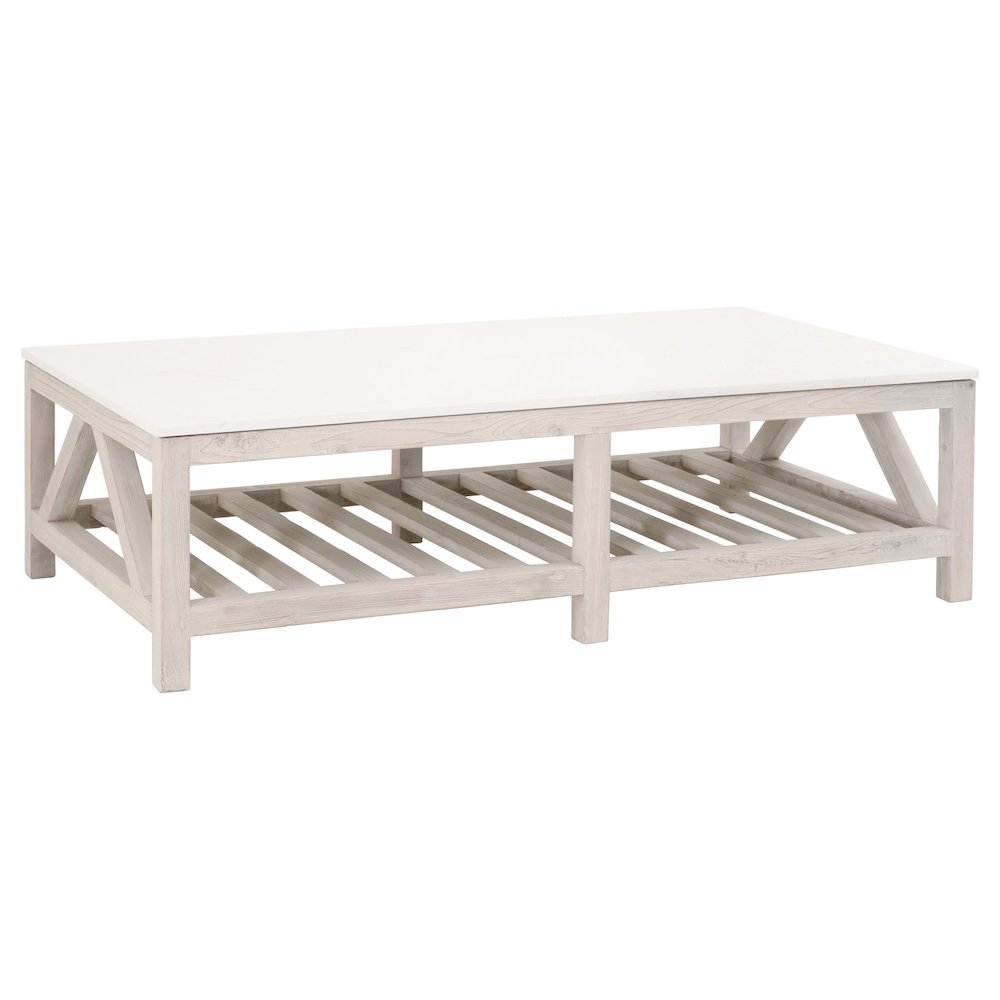 Bella Antique Transitional Spruce Coffee Table. Picture 2