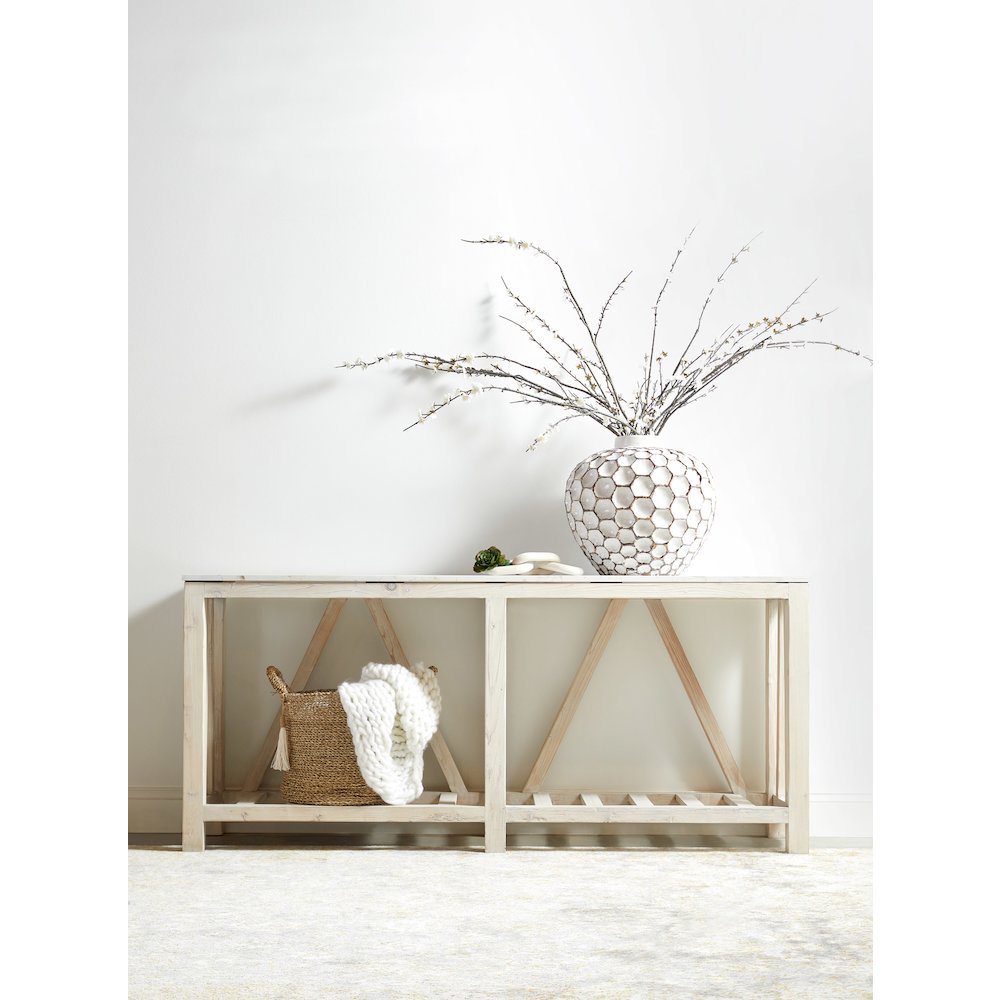 Bella Antique Transitional Spruce Console Table. Picture 6