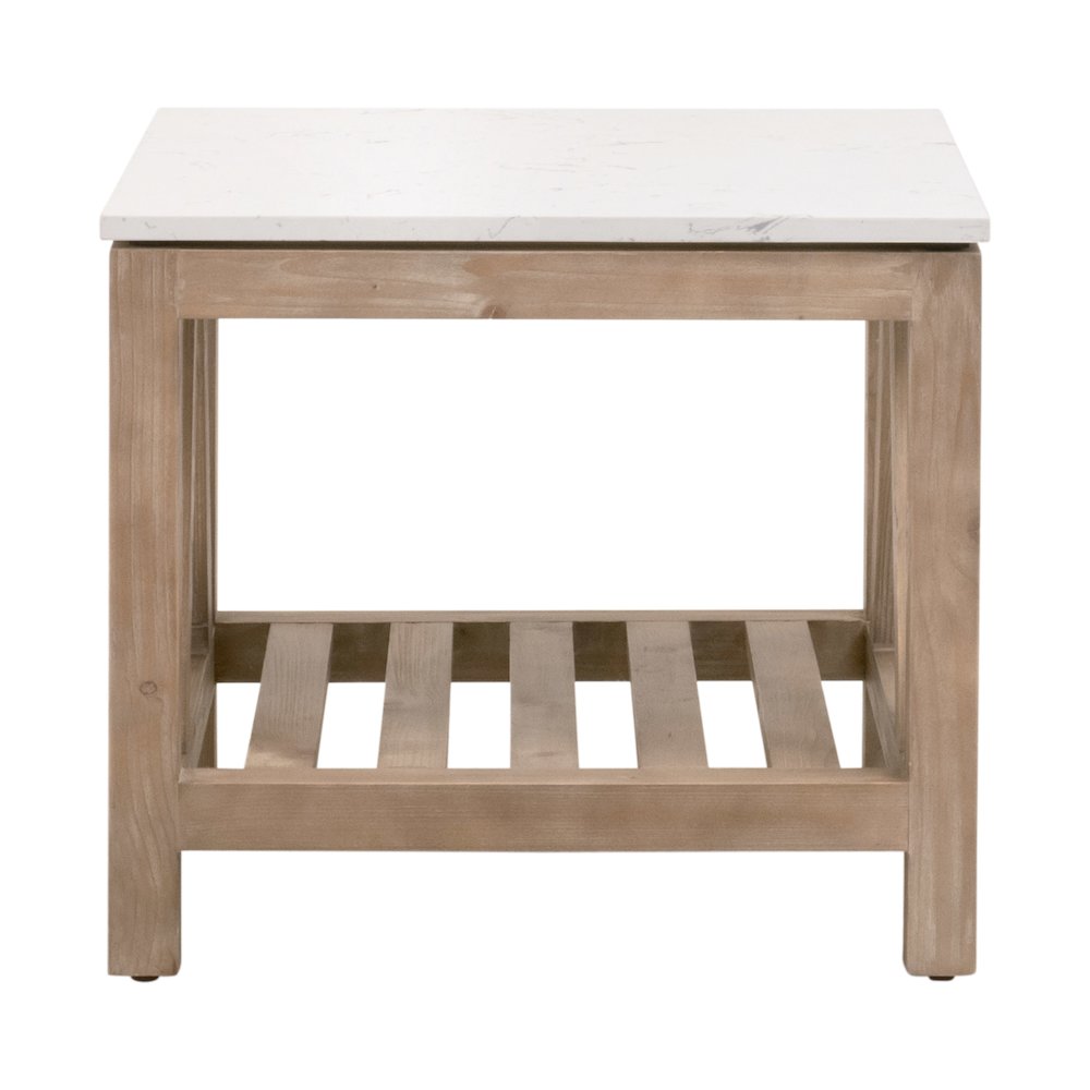 Bella Antique Transitional Spruce End Table. Picture 1