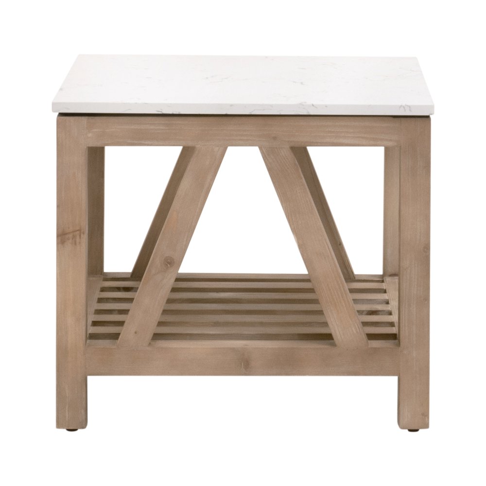 Bella Antique Transitional Spruce End Table. Picture 2