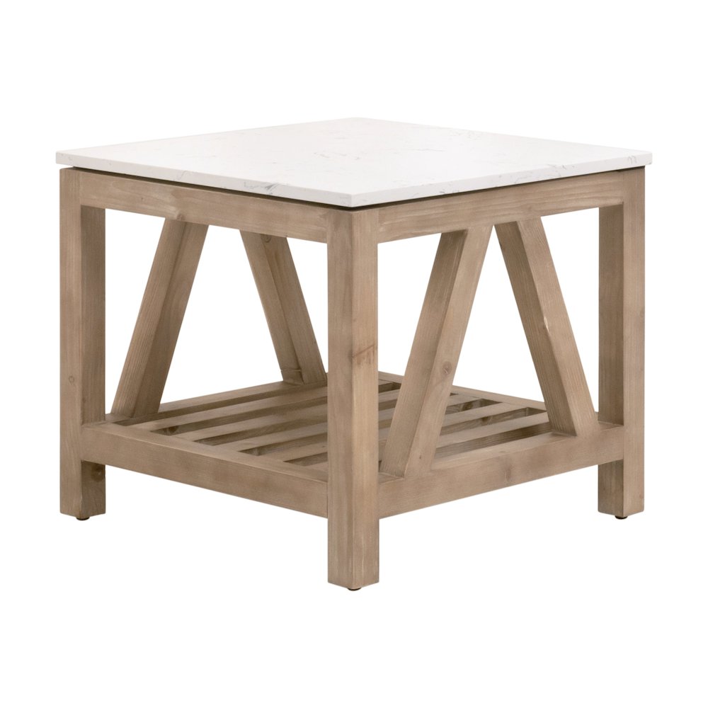 Bella Antique Transitional Spruce End Table. Picture 4