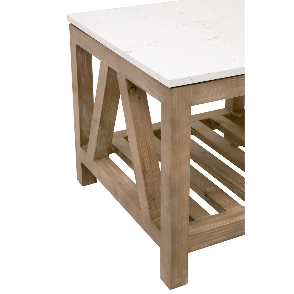 Bella Antique Transitional Spruce End Table. Picture 5
