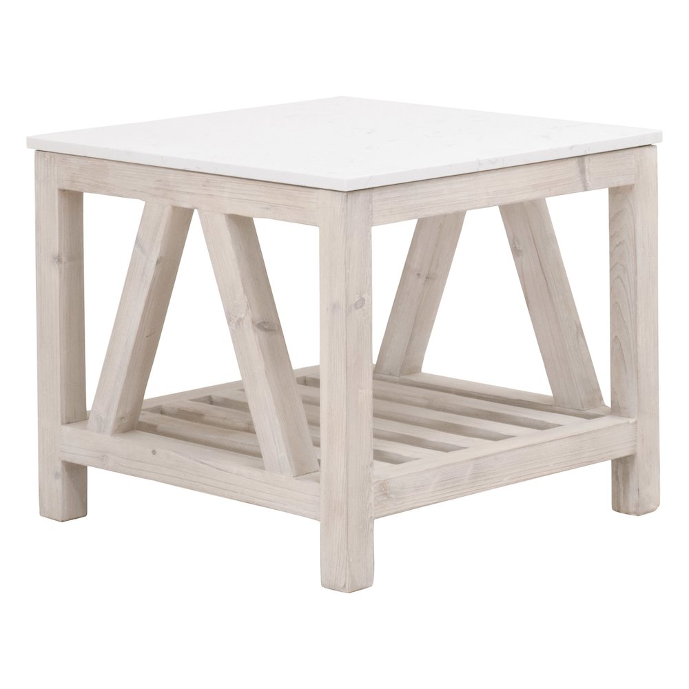 Bella Antique Transitional Spruce End Table. Picture 2