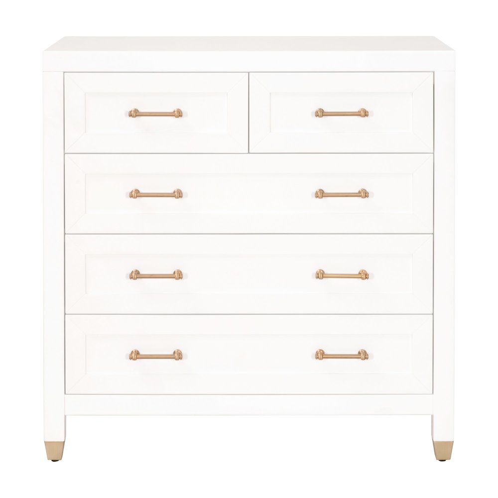 Traditions Transitional Stella 5-Drawer High Chest. Picture 1