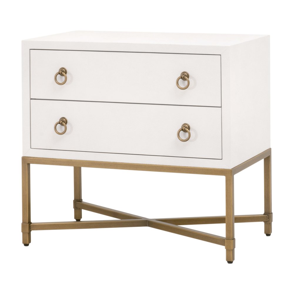 Traditions Transitional Strand Shagreen 2-Drawer Nightstand. Picture 3