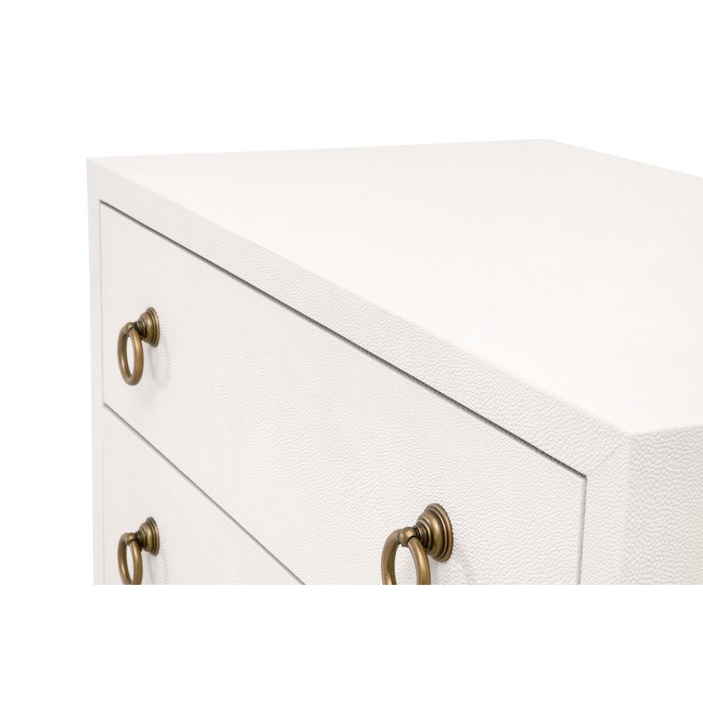 Traditions Transitional Strand Shagreen 2-Drawer Nightstand. Picture 5
