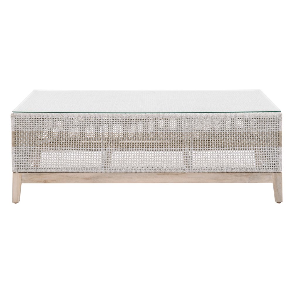 Woven - Outdoor  Transitional Tapestry Outdoor Coffee Table. Picture 1