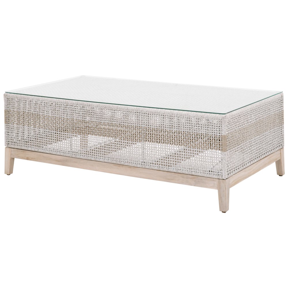 Woven - Outdoor  Transitional Tapestry Outdoor Coffee Table. Picture 2