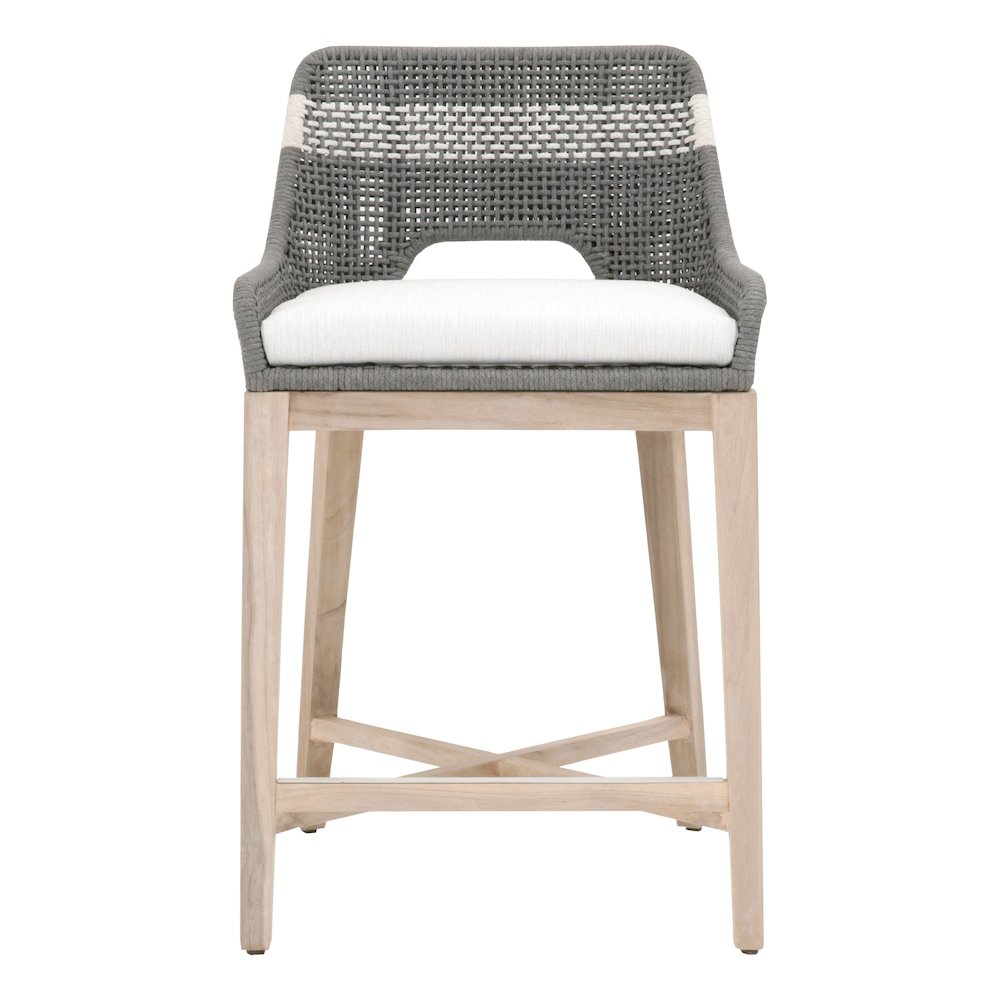 Woven - Outdoor  Transitional Tapestry Outdoor Counter Stool. Picture 1