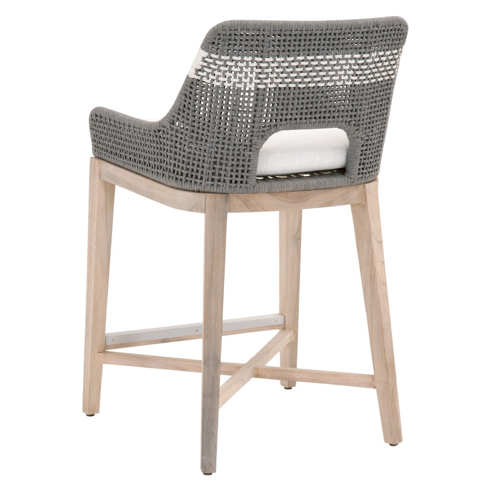 Woven - Outdoor  Transitional Tapestry Outdoor Counter Stool. Picture 4