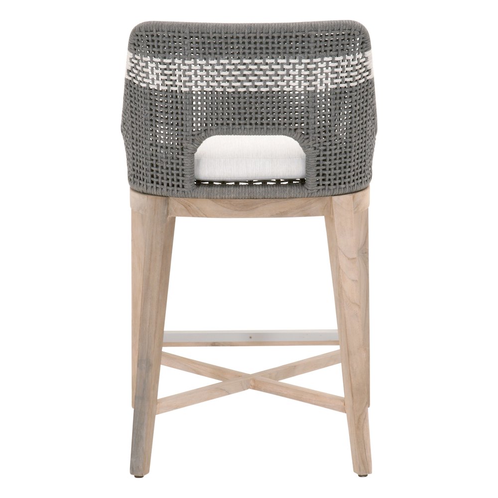 Woven - Outdoor  Transitional Tapestry Outdoor Counter Stool. Picture 5