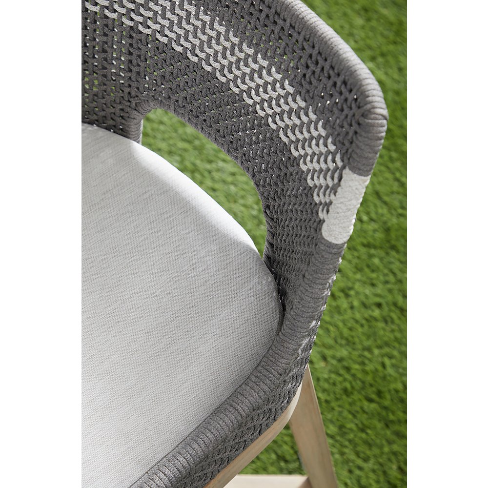 Woven - Outdoor  Transitional Tapestry Outdoor Counter Stool. Picture 7