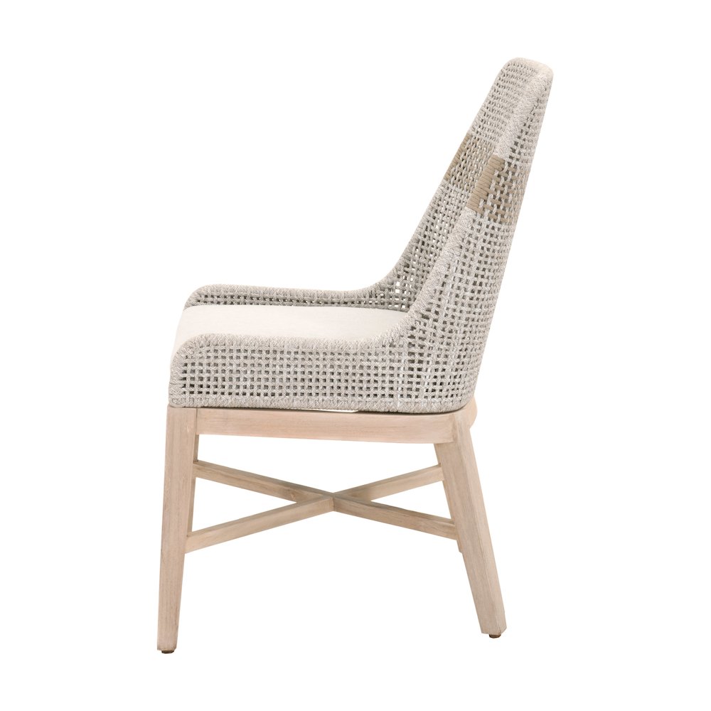 Woven - Outdoor  Transitional Tapestry Outdoor Dining Chair, Set of 2. Picture 3
