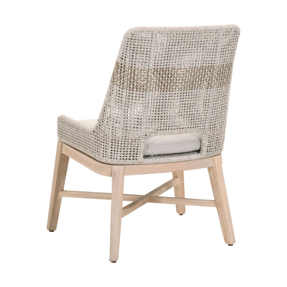 Woven - Outdoor  Transitional Tapestry Outdoor Dining Chair, Set of 2. Picture 4