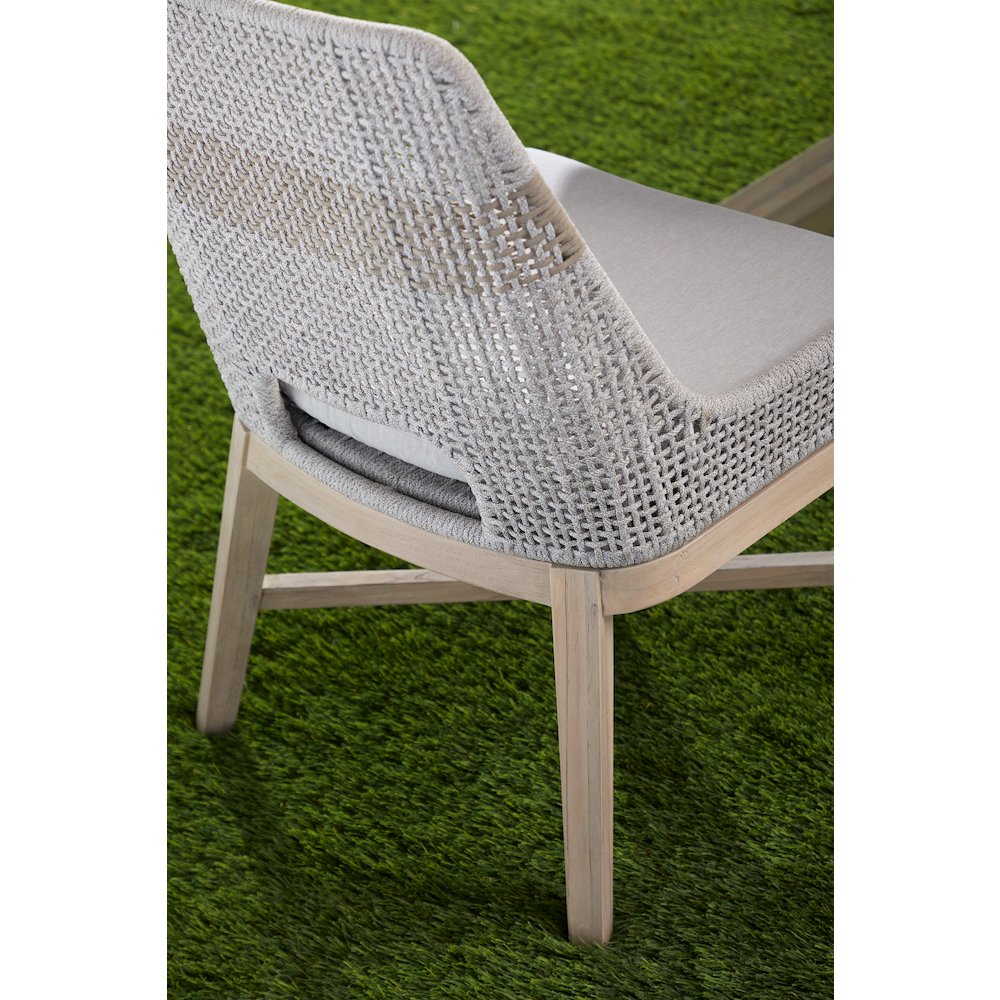 Woven - Outdoor  Transitional Tapestry Outdoor Dining Chair, Set of 2. Picture 11