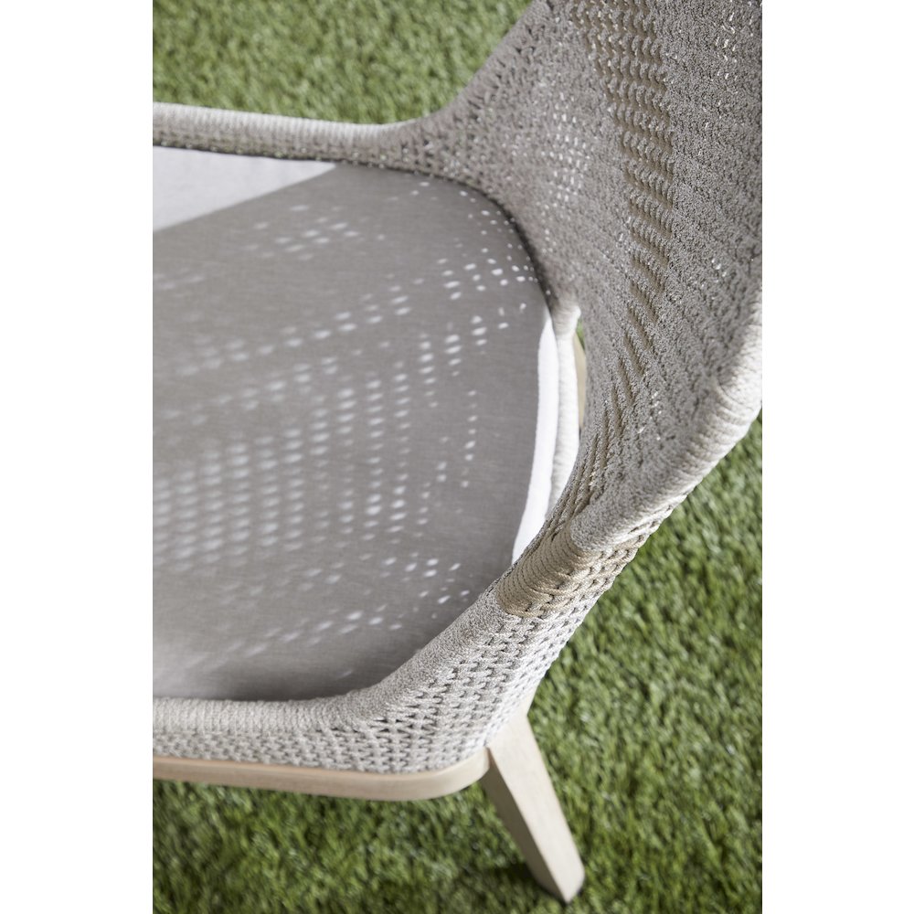 Woven - Outdoor  Transitional Tapestry Outdoor Dining Chair, Set of 2. Picture 12
