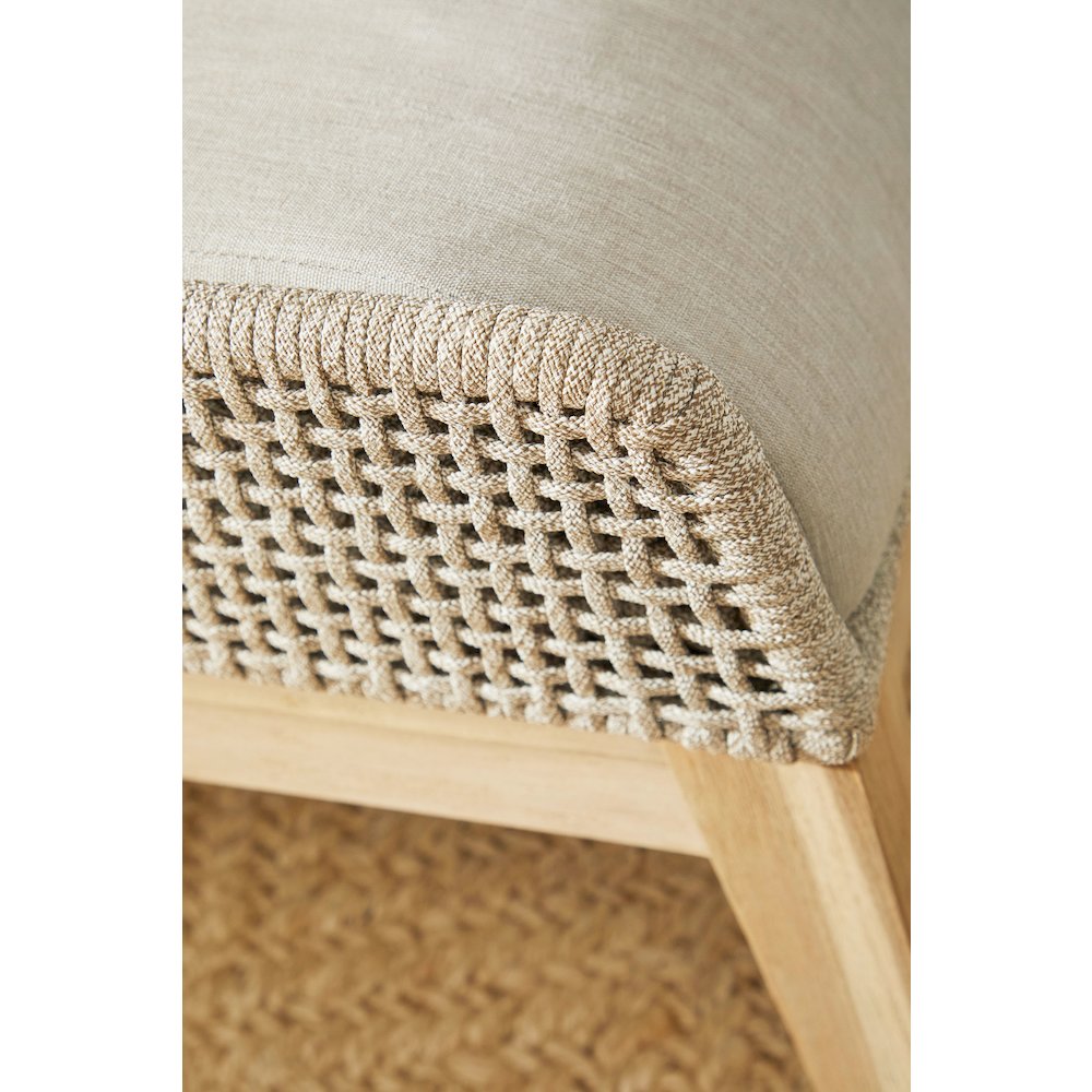 Woven - Outdoor  Transitional Tapestry Outdoor Footstool. Picture 6