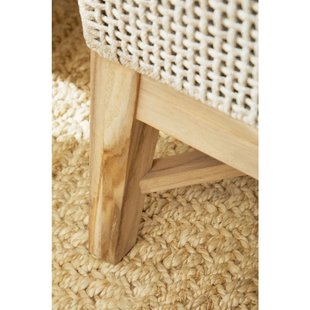 Woven - Outdoor  Transitional Tapestry Outdoor Footstool. Picture 8