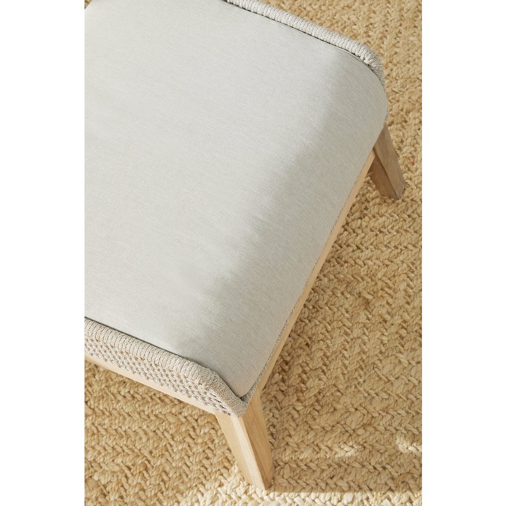 Woven - Outdoor  Transitional Tapestry Outdoor Footstool. Picture 9