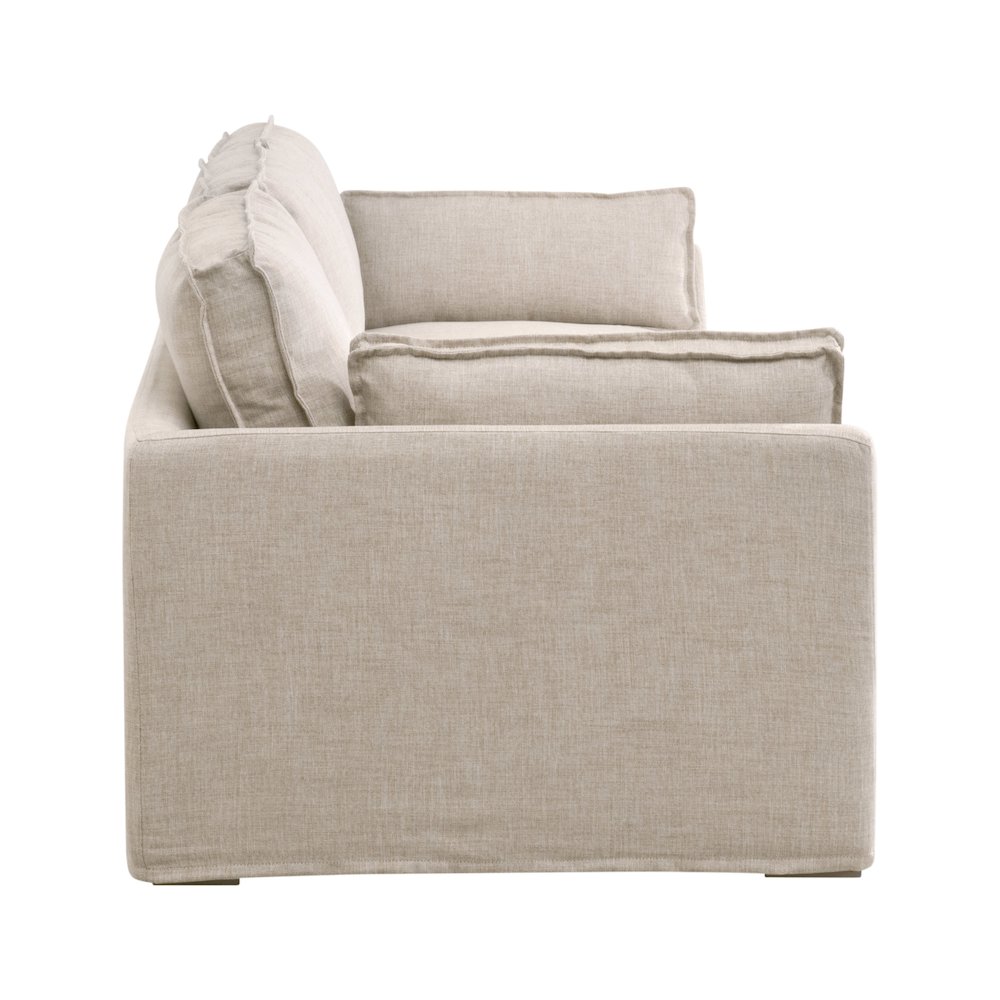 Transitional Thea Outdoor 90" Taper Arm Slipcover Sofa. Picture 3