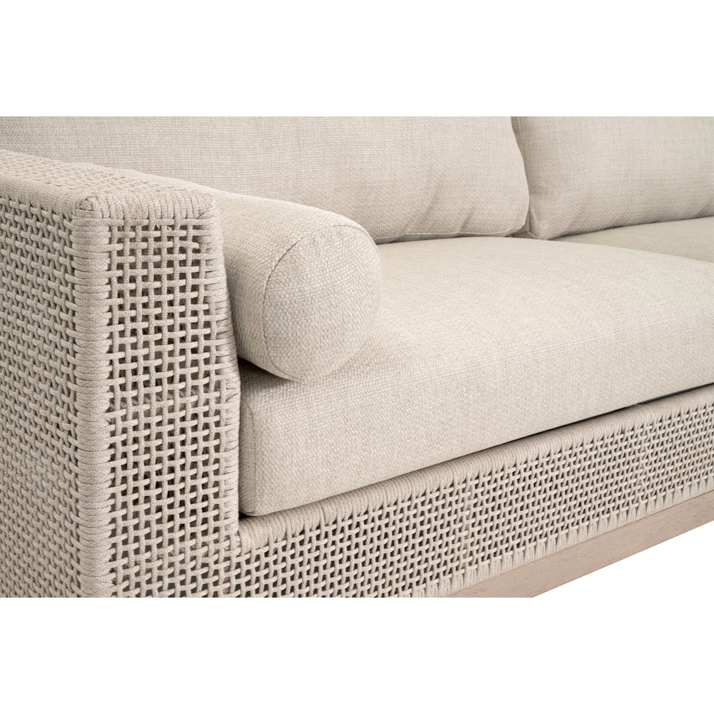 Woven - Outdoor  Transitional Tropez Outdoor 90" Sofa. Picture 9