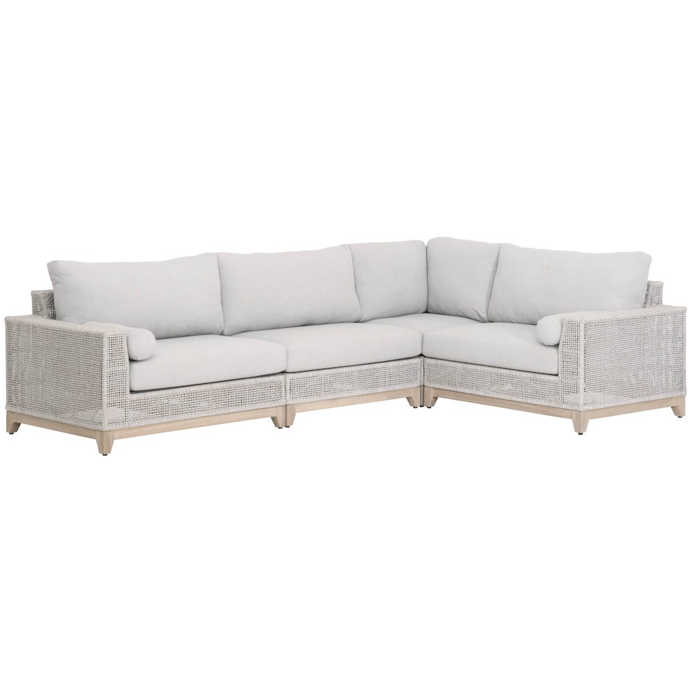 Woven - Outdoor  Transitional Tropez Outdoor Modular Corner Sofa. Picture 6