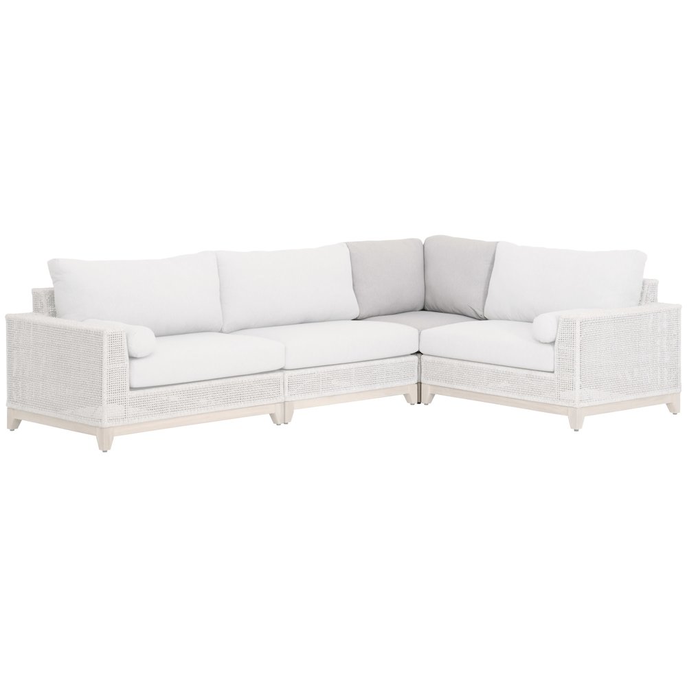Woven - Outdoor  Transitional Tropez Outdoor Modular Corner Sofa. Picture 7