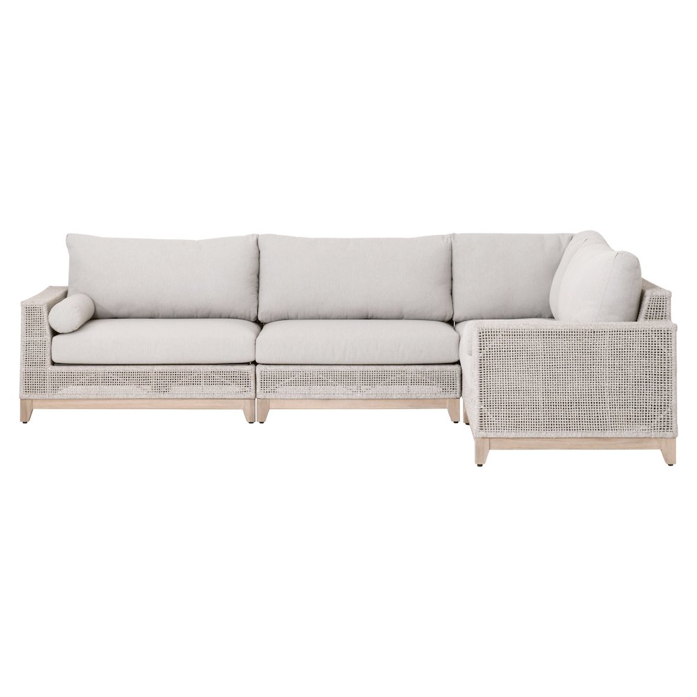 Woven - Outdoor  Transitional Tropez Outdoor Modular Corner Sofa. Picture 8