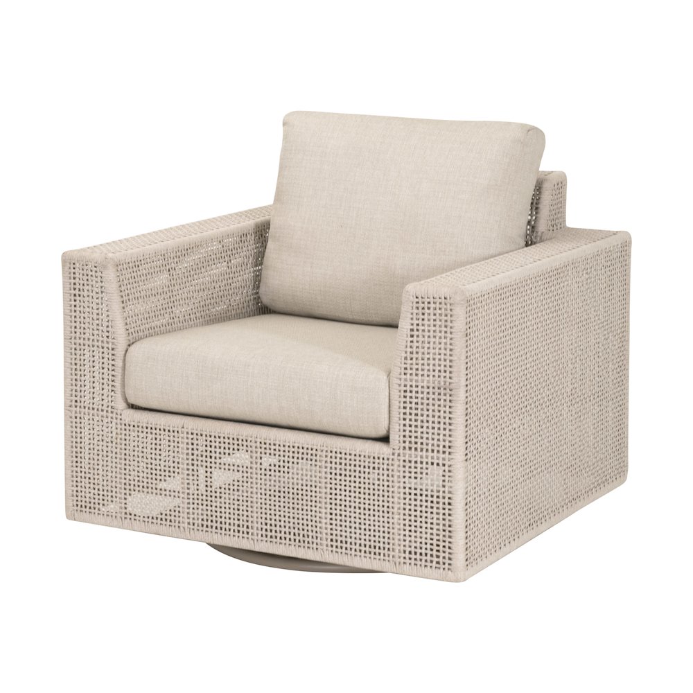 Woven - Outdoor  Transitional Tropez Outdoor Swivel Rocker Sofa Chair. Picture 2