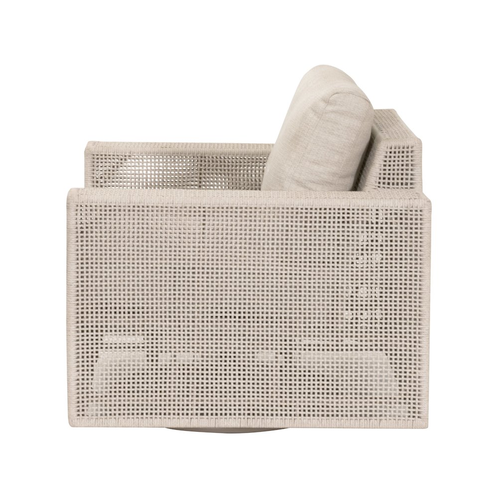 Woven - Outdoor  Transitional Tropez Outdoor Swivel Rocker Sofa Chair. Picture 3