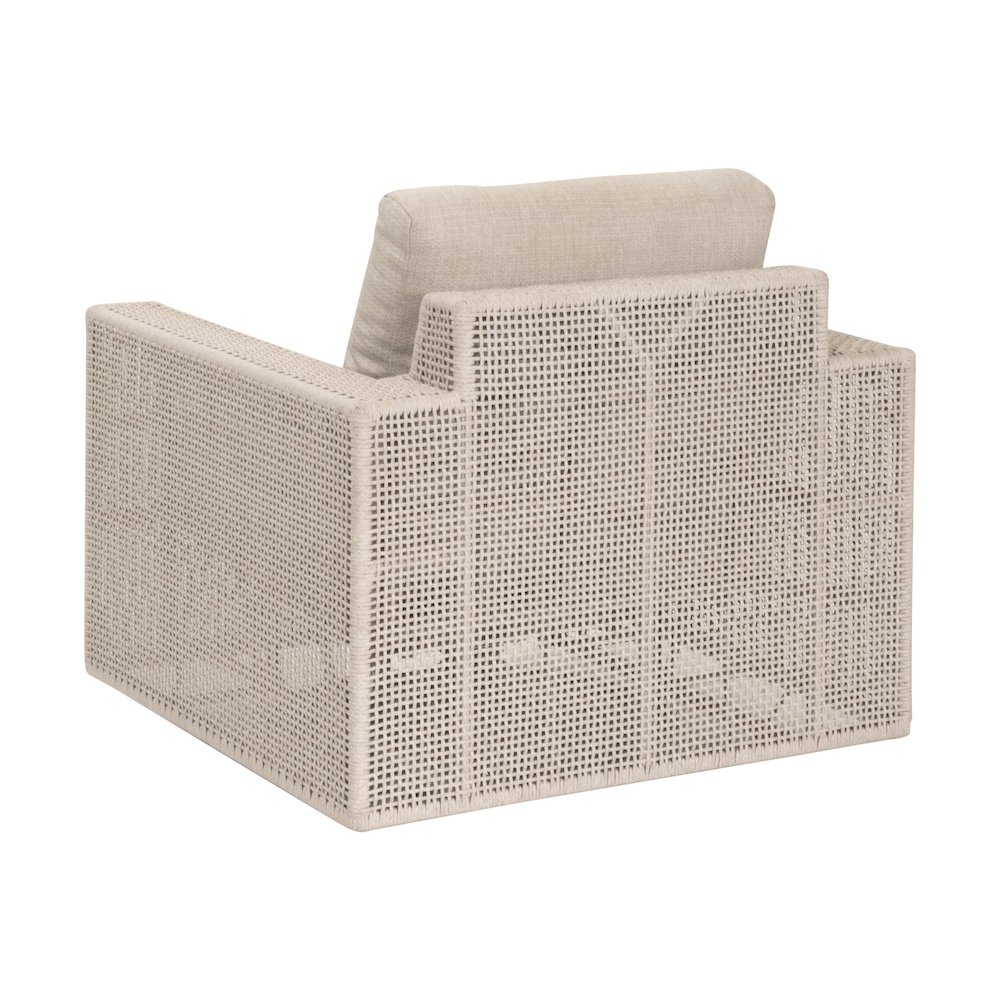 Woven - Outdoor  Transitional Tropez Outdoor Swivel Rocker Sofa Chair. Picture 4