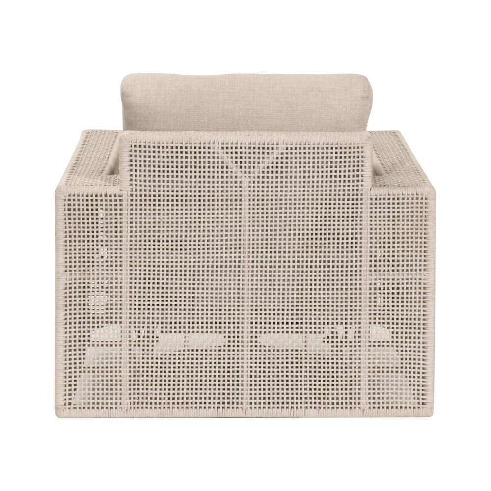 Woven - Outdoor  Transitional Tropez Outdoor Swivel Rocker Sofa Chair. Picture 5