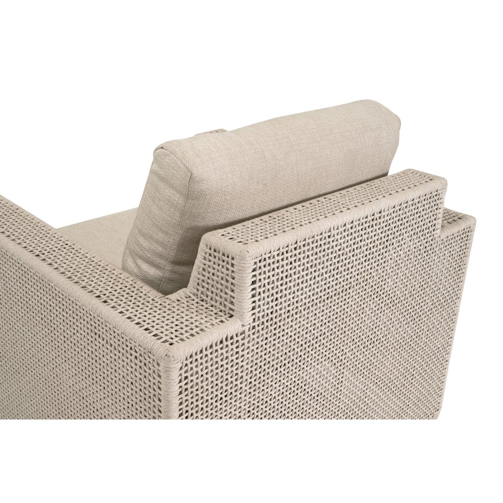 Woven - Outdoor  Transitional Tropez Outdoor Swivel Rocker Sofa Chair. Picture 6